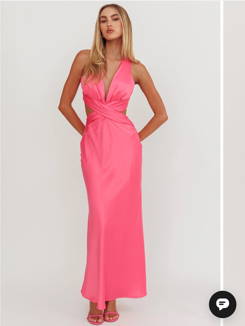 On And On Crossover Cut-Out Maxi Dress